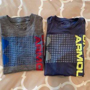 TWO under armour tshirts